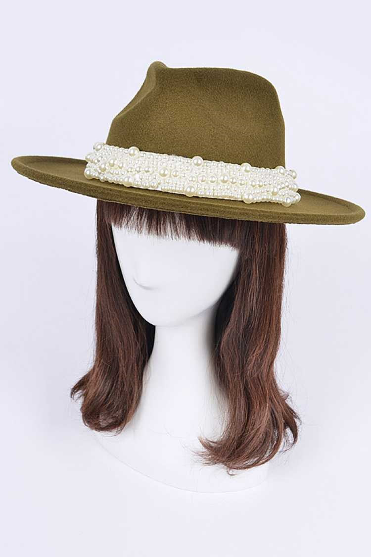 HC-- pearled fedora